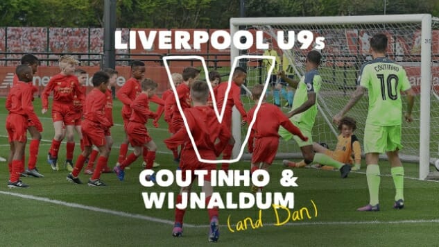 WATCH: Two Liverpool Players Take On 30 Academy Kids In Hilarious Friendly