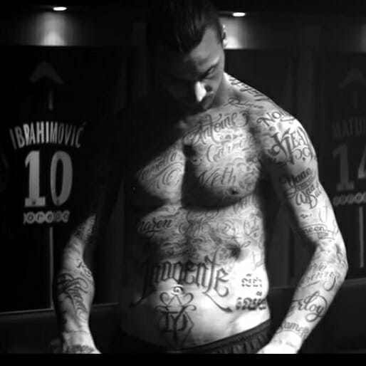 Zlatan Ibrahimovic Gets Tatted Up for World Hunger