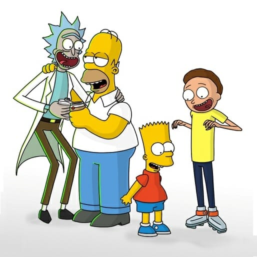 Watch Rick and Morty Crash Into The Simpsons