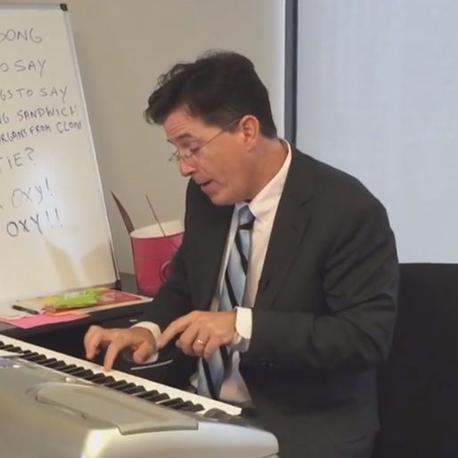 We Have a Stephen Colbert Sighting, and He's Writing Music