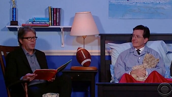 Jonathan Franzen Reads Colbert a Bedtime Story, Takes a Shot at Amazon