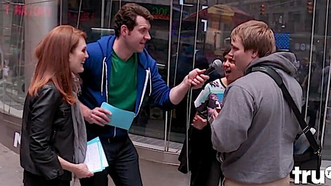 Billy Eichner and Julianne Moore Regale Times Square With In-Your-Face Acting