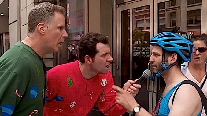 Watch Will Ferrell and Billy Eichner Scream at People About Christmas