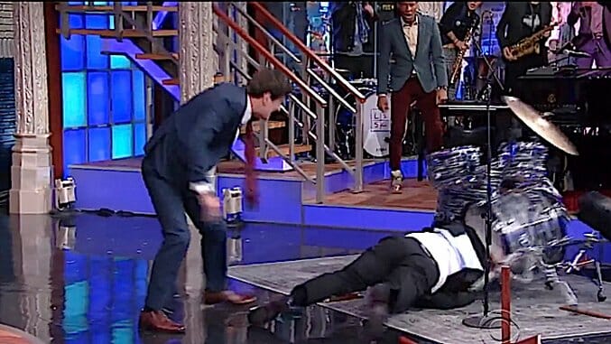 Stephen Colbert Challenges Bruce Willis to a Fight, Chaos and Violence Ensue