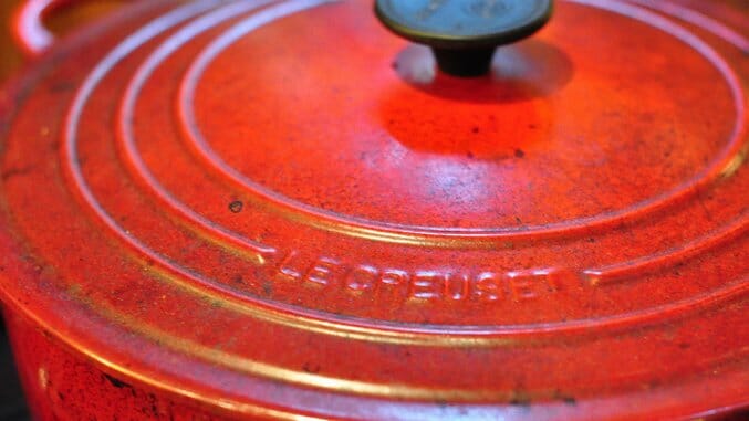 Rare Rachel Ray Orange Oval Enamel Coated Cast Iron Dutch Oven