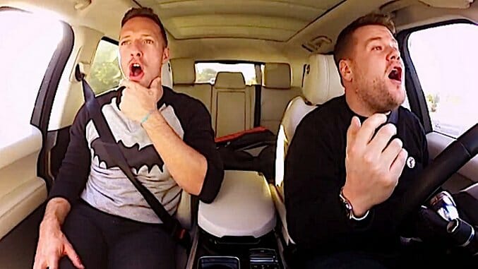 Here’s 15 Minutes of Coldplay’s Chris Martin Singing in a Car with James Corden