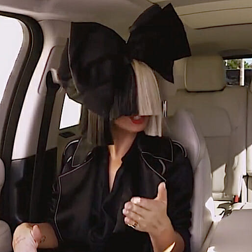 James Corden Invites Sia Into His Carpool Karaoke Hot Seat, and Yes, She Wears the Wig