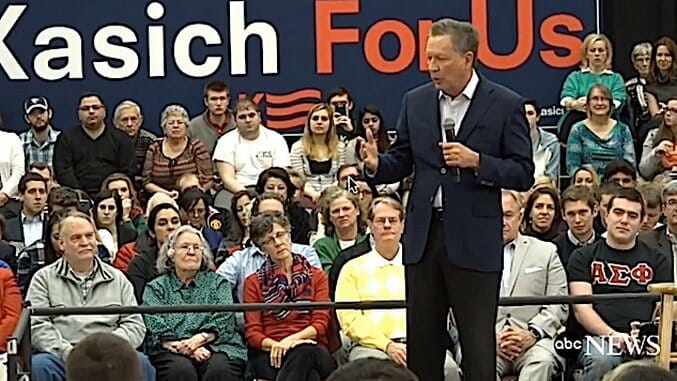 Moderate Conservative Darling John Kasich Says Women “Came Out of the Kitchen” to Support Him