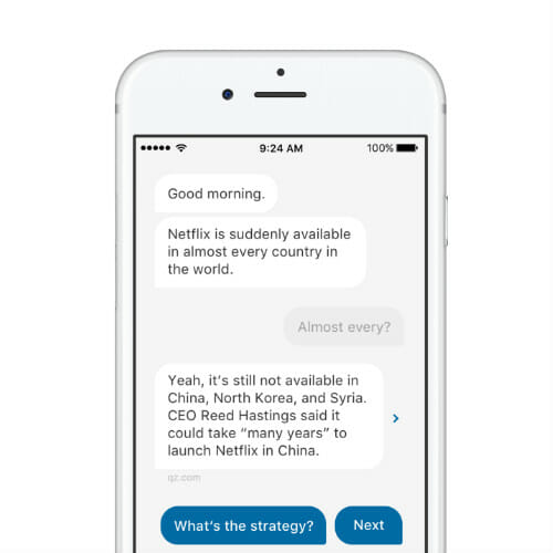 Quartz App (iOS): Quirky News One Text at a Time