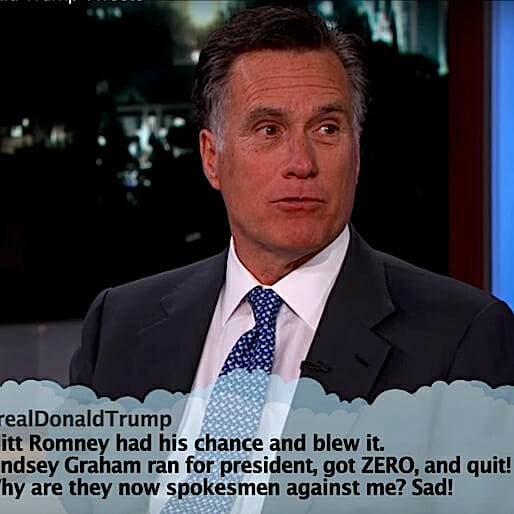 Watch Mitt Romney Read Mean Tweets From Donald Trump Himself