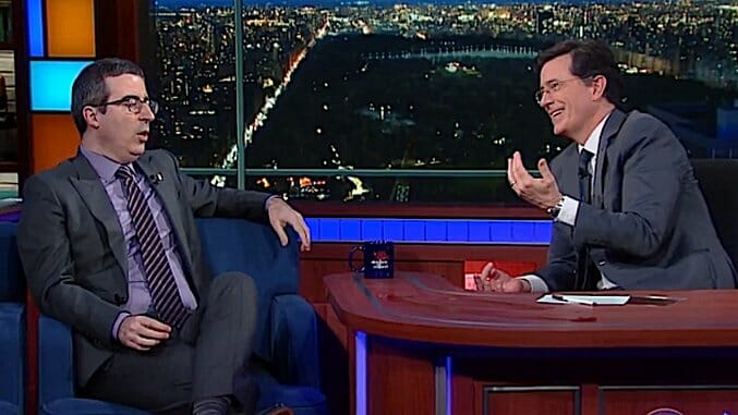 John Oliver Talks Donald Trump on Colbert