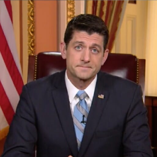 Watch Stephen Colbert Press Paul Ryan About the Republican Nomination