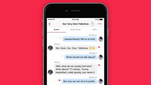 Talkshow App (iOS): Texting in Public