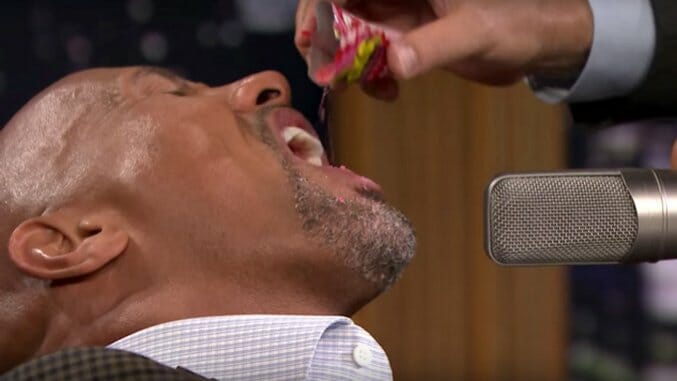Watch The Rock Consume Candy for the First Time in 27 Years on Fallon
