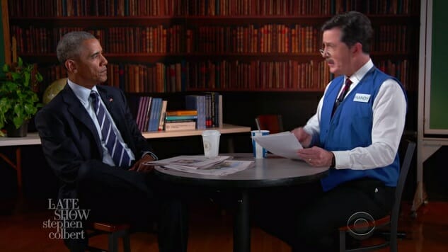 Watch “Stephen Colbert” Make an Appearance on The Late Show to Say Goodbye to Obama