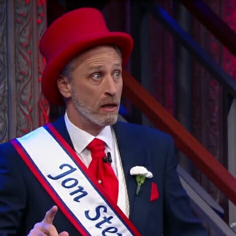 Jon Stewart Joins Stephen Colbert to Prepare for Election Day