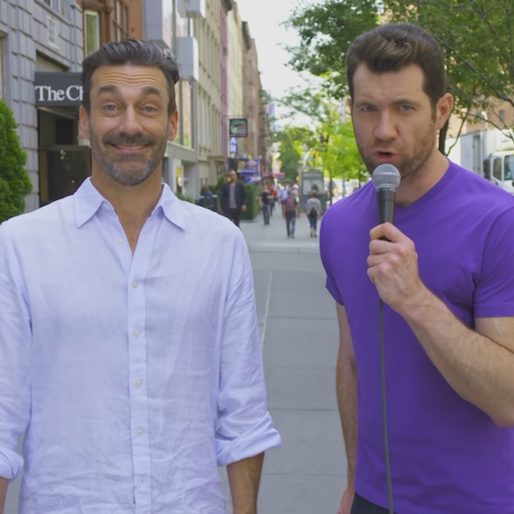 Watch Jon Hamm and Billy Eichner Try to Arrange a Threesome in New Billy on the Street Clip