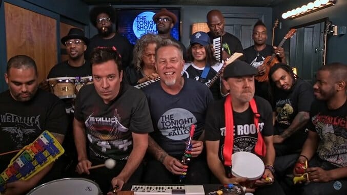 Watch Metallica Play a Happier Version of “Enter Sandman” with Toy Instruments, Jimmy Fallon
