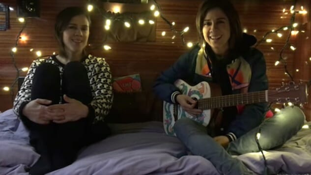 Tegan and Sara Take Us Inside Their Tour Bus for Acoustic “Closer” Performance