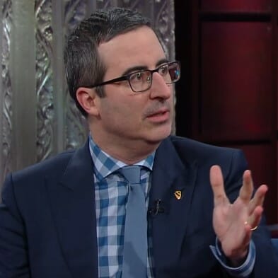 Watch John Oliver and Stephen Colbert Talk About Steve Bannon, Trump and the World We Live In