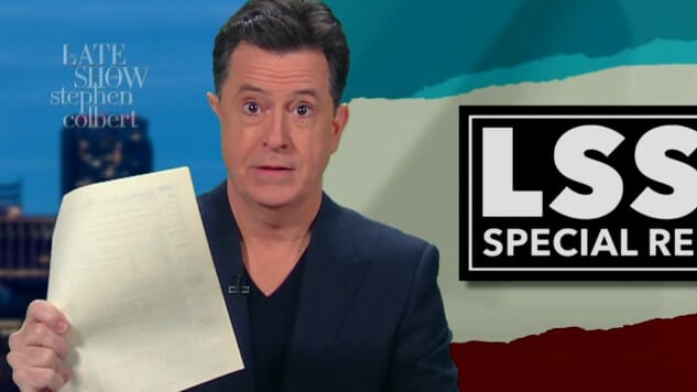 Stephen Colbert Parodies Rachel Maddow’s Trump Tax Return Reveal