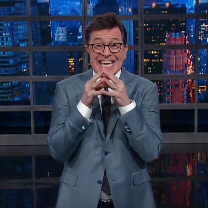 Stephen Colbert is Delighted that Trump is Mad at Him