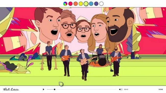 Real Estate Release Interactive, Color-Your-Own Music Video for “Stained Glass”