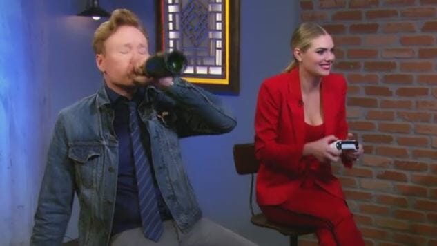 Conan and Kate Upton Play Cuphead on Clueless Gamer