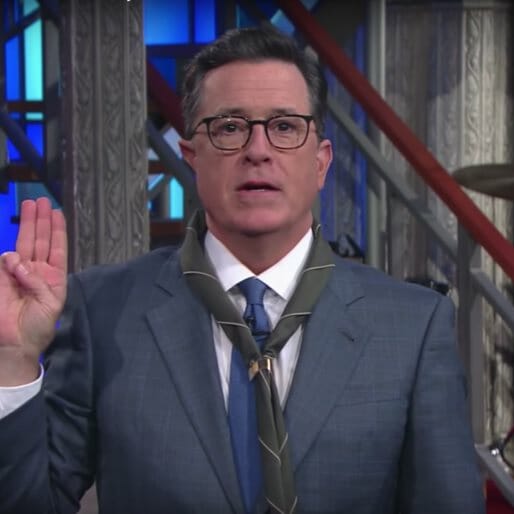 Watch Stephen Colbert Dissect Trump's Boy Scout Speech