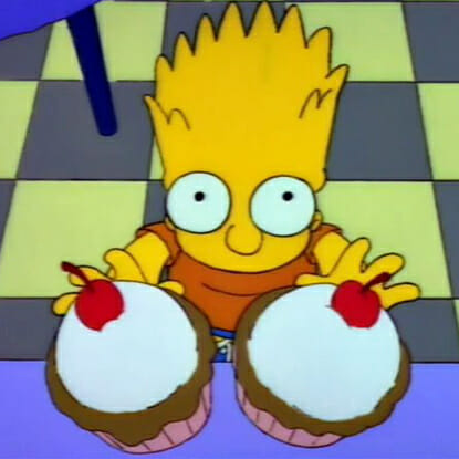 Cooking The Simpsons: Chocolate-Cherry Experiment Cupcakes