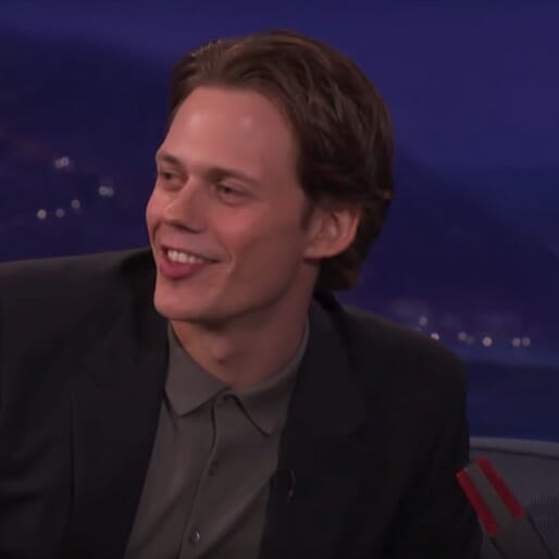 Watch IT Star Bill Skarsgård Show Off His Chilling Pennywise Smile on Conan