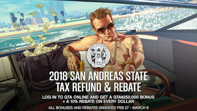 The Next Grand Theft Auto Online Update Gives Players an In-Game Tax Break