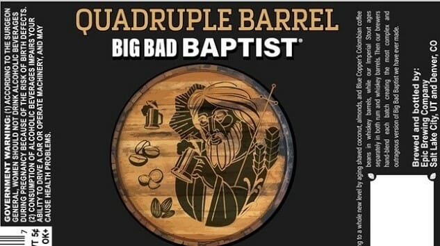 Epic Brewing Co. Quadruple Barrel Big Bad Baptist