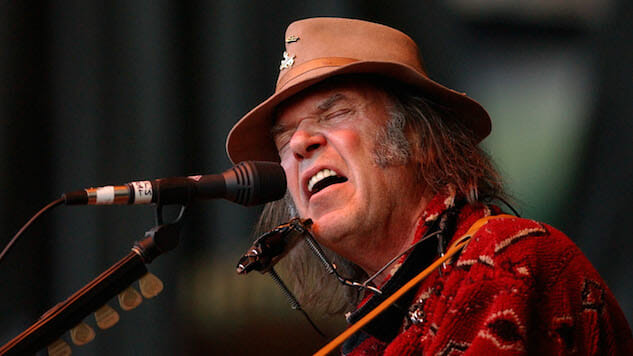 Listen to Neil Young Cover Bob Dylan’s “Blowin’ in the Wind” on This Day in 1991