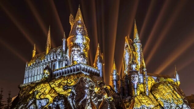 Darkness Comes to Hogsmeade in Universal’s “Dark Arts at Hogwarts Castle” Nighttime Show