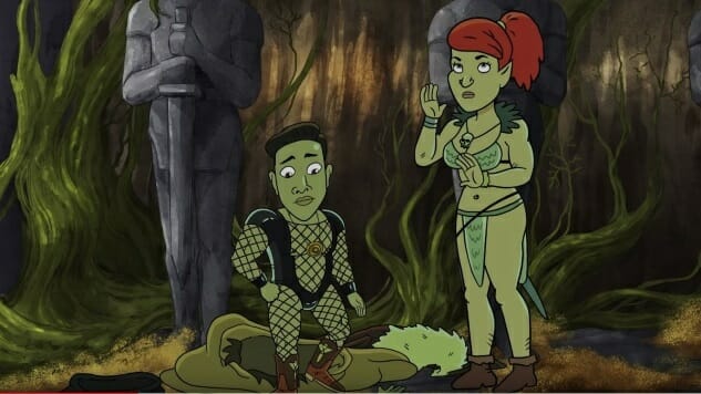 Here’s Joel Kim Booster as a Cartoon Dwarf in This Week’s HarmonQuest