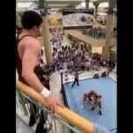 This Guy Dove Off a Shopping Mall Balcony in the Name of Pro Wrestling