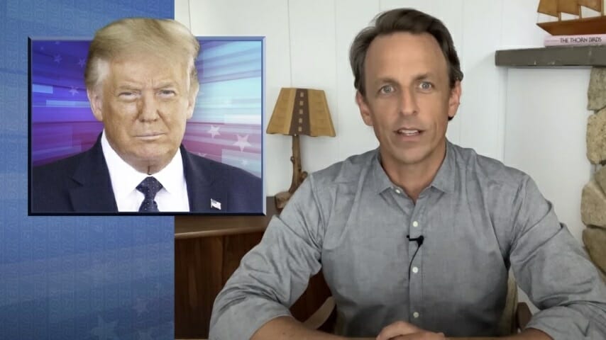 Seth Meyers Takes a Closer Look at Trump’s Rose Garden Meltdown