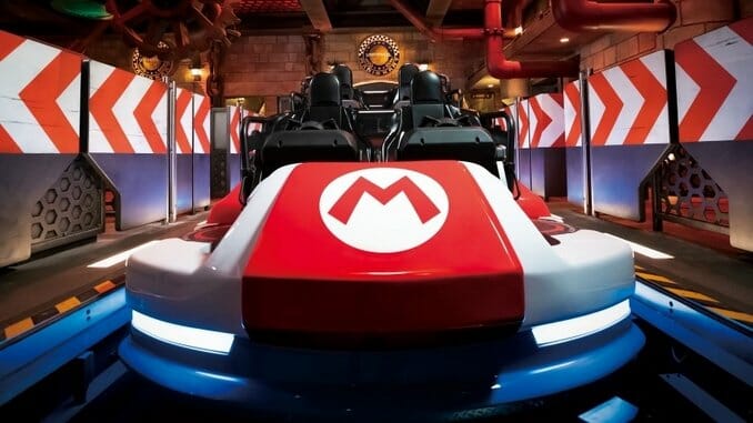 Super mario kart ride cheap on vehicle