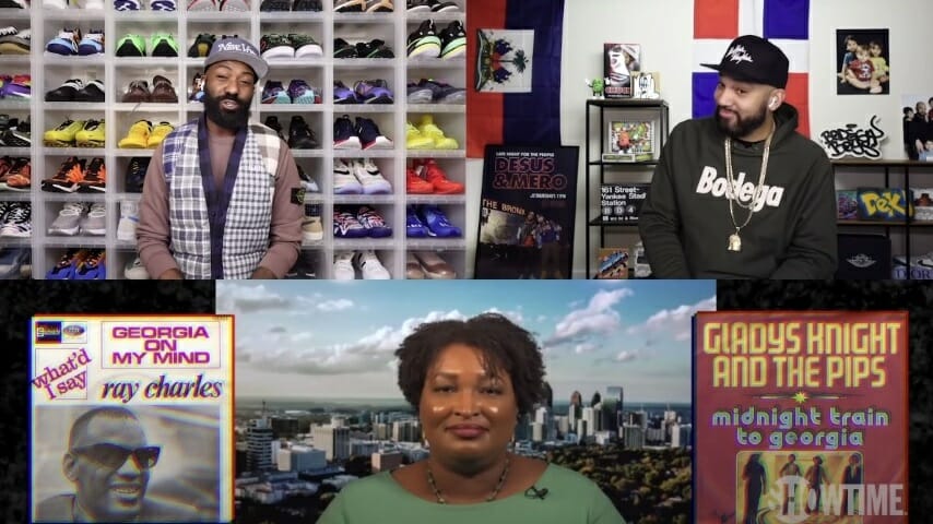 Desus and Mero Grill Stacey Abrams on Outkast, Buffy vs. Battlestar, and More