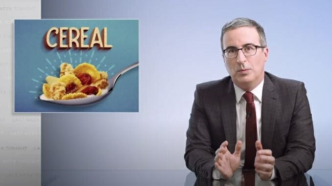 John Oliver Has Good Cereal Ideas in This Last Week Tonight Web Exclusive
