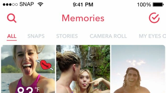 With Memories, Snapchat Has Forgotten What It Is