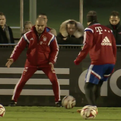 Pep Guardiola Trains with Bayern Munich Players