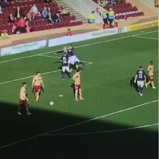 Scottish Soccer Player's RKO Celebration