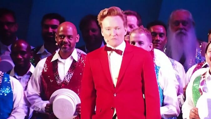 Watch Conan O’Brien Sing The Simpsons‘ “Monorail Song” Live