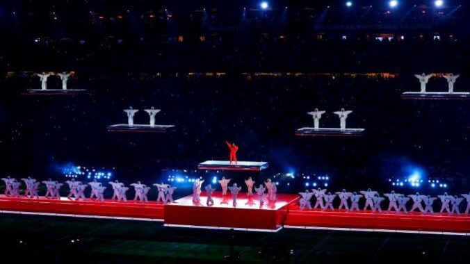 Rihanna’s Super Bowl Halftime Show Looked Like a Super Smash Bros. Level