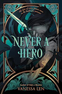 Never A hero cover YA August 2023
