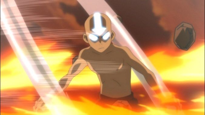 Aang Sees Past Avatars